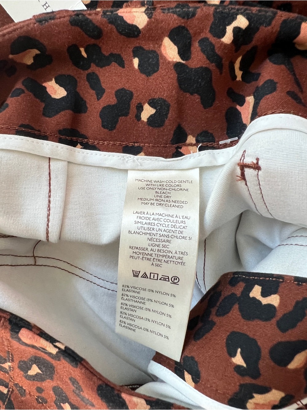 Maeve Colette Cropped Wide-Leg Animal Print Pants - Picture 6 of 8
